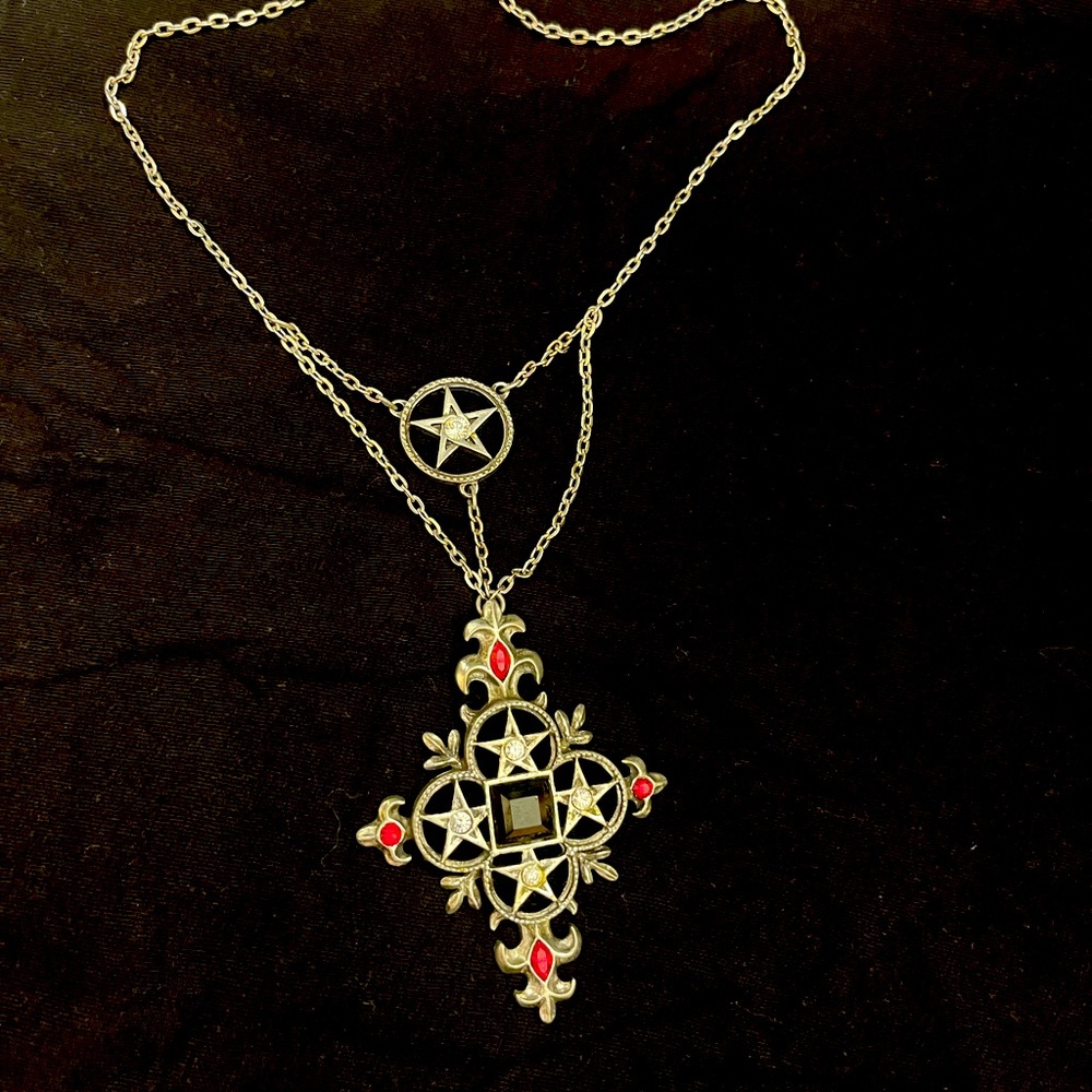 Goth costume necklace.
